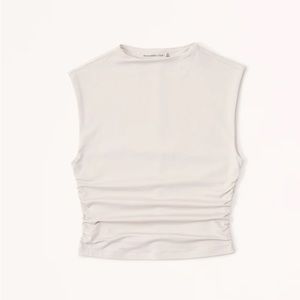 Abercrombie & Fitch Seamless Fabric Ruched Mockneck Top XL NWOT
